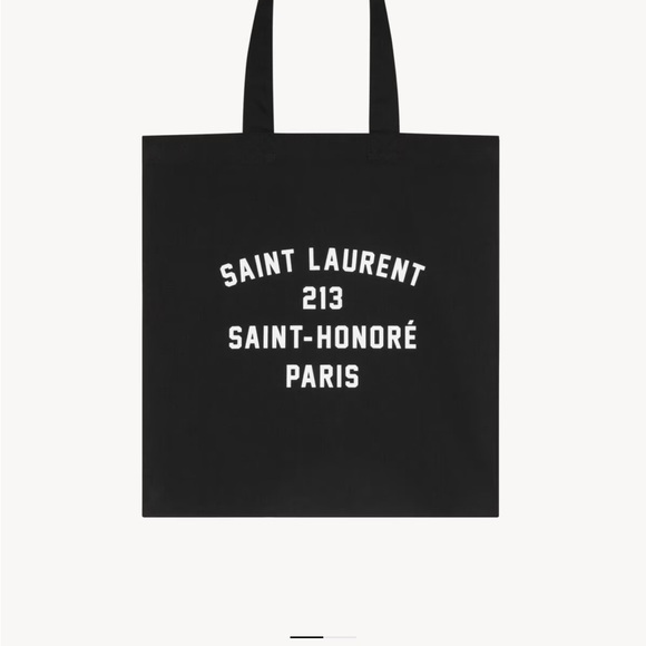 Saint Laurent Black Canvas Tote- Brand New - Picture 1 of 7